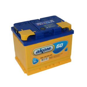 Автомобильный аккумулятор АКОМ 60.0 А. Ч. обратная полярность