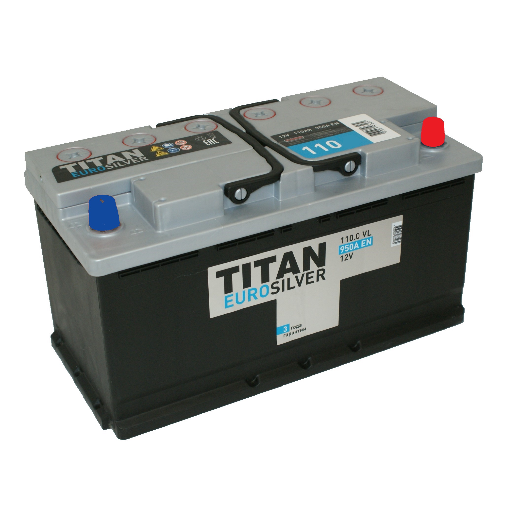 TITAN EUROSILVER 110ah 950A Прям.