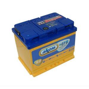 Автомобильный аккумулятор АКОМ 60.0 А. Ч. EFB+
