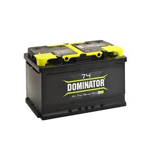 Автомобильный аккумулятор DOMINATOR 74 А.Ч. НИЗКИЙ